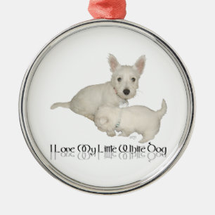 Ik hou van mijn kleine witte hond - Westie Puppies Metalen Ornament