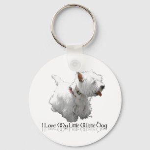 Ik hou van mijn kleine witte hond - Westie Sleutelhanger