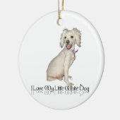 Ik hou van mijn kleine witte hond - wieg / bichon- keramisch ornament (Links)