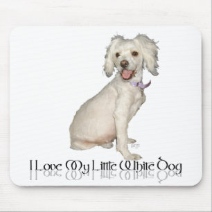 Ik hou van mijn kleine witte hond - wieg / bichon- muismat