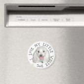 Ik hou van mijn kleine witte (reddings)hond magneet (Insitu (Vaatwasser))