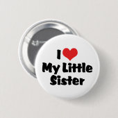 Ik hou van mijn kleine zusje ronde button 5,7 cm (Voorkant /achterkant)