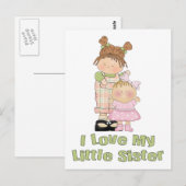 Ik hou van mijn kleine zusjes briefkaart (Voorkant / Achterkant)