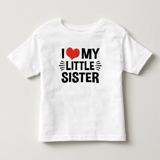 Ik hou van mijn kleine zuster kinder shirts (Voorkant)