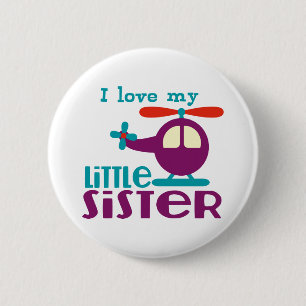 Ik hou van mijn kleine zuster ronde button 5,7 cm