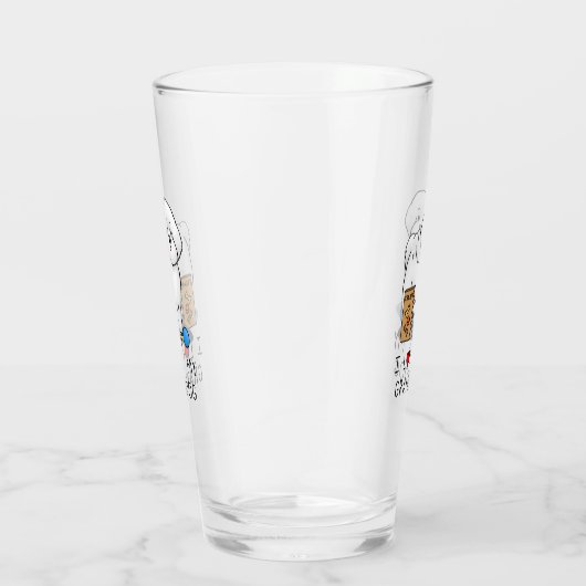 Ik hou van mijn kleinhond Bichon Frise Dog - groot Glas (Rechts)