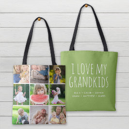 Ik hou van mijn kleinkinderen 9 Foto Instagram Col Tote Bag