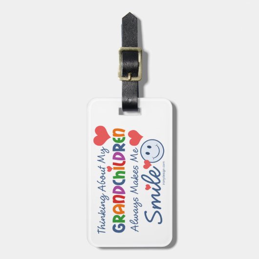 Ik hou van mijn kleinkinderen bagagelabel (Voorkant verticaal)