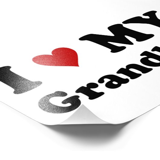 Ik hou van mijn kleinkinderen foto afdruk (Hoek)