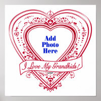 Ik hou van mijn kleinkinderen! Foto Red Hearts
