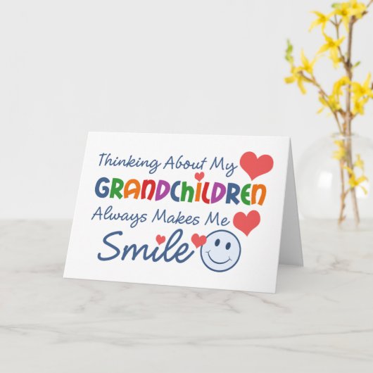 Ik hou van mijn kleinkinderen Greep Kaart (Gele Bloem)