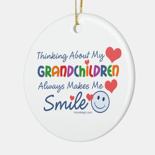 Ik hou van mijn kleinkinderen keramisch ornament (Links)