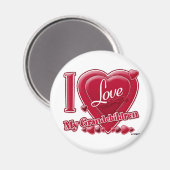 Ik hou van mijn kleinkinderen rode harten magneet (Voorkant / Achterkant)