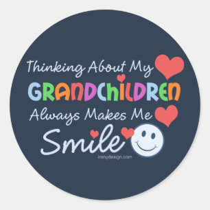 Ik hou van mijn kleinkinderen ronde sticker