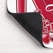 Ik hou van mijn kleinkinderen rood - hart muismat (Hoek)