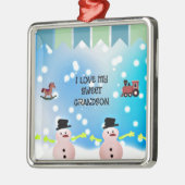 Ik hou van mijn kleinzoon keramisch sieraad metalen ornament (Links)