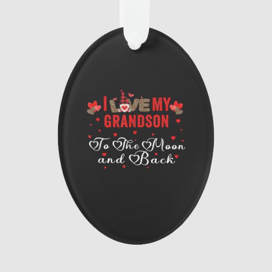 Ik hou van mijn kleinzoon naar de maan en terug ornament (voorkant)