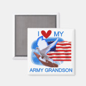 Ik hou van mijn kleinzoon, overhemden en cadeaus magneet (Voorkant / Achterkant)