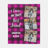 Ik hou van mijn knappe beste vriendinnetroze foto  fleece deken (Voorkant)