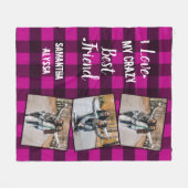 Ik hou van mijn knappe beste vriendinnetroze foto  fleece deken (Voorkant (Horizontaal))