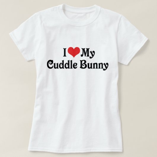 Ik hou van mijn knuffel konijn t-shirt (Design voorkant)