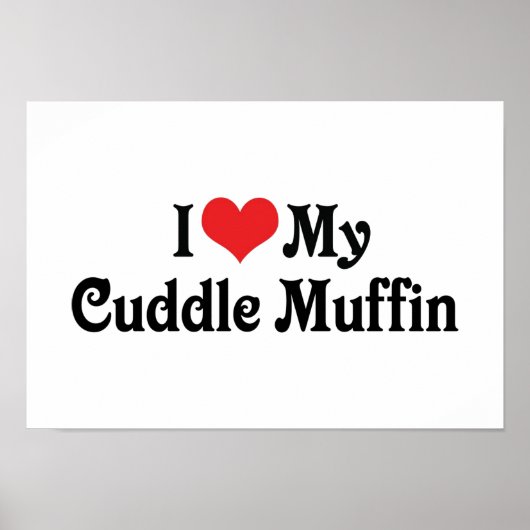 Ik hou van mijn knuffel muffin poster (Voorkant)