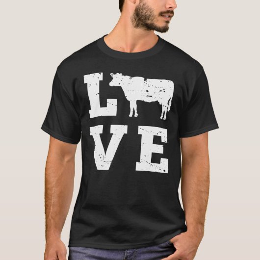 Ik hou van mijn koe T T-shirt (Voorkant)