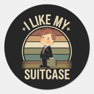 Ik hou van mijn koffer  Trump Sootcase Viral Me Ronde Sticker