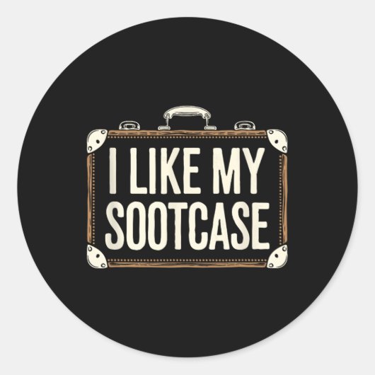 Ik hou van mijn koffer Trump Viral Internet Humor Ronde Sticker (Voorkant)