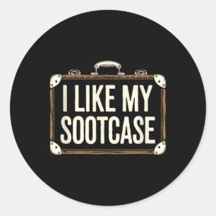 Ik hou van mijn koffer Trump Viral Internet Humor Ronde Sticker