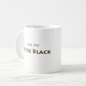 Ik hou van mijn koffie Black Koffiemok (Voorkant links)