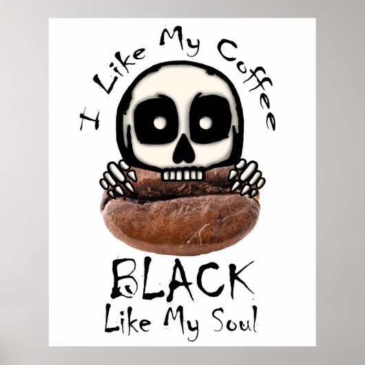 Ik hou van mijn koffie Black Poster (Voorkant)