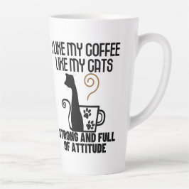 Ik hou van mijn koffie hoe ik van mijn katten_ ste latte mok
