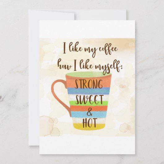 Ik hou van mijn koffie kaart (Voorkant)