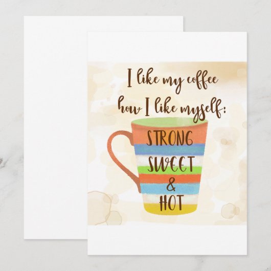 Ik hou van mijn koffie kaart (Voorkant / Achterkant)