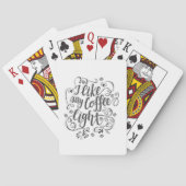Ik Hou van Mijn Koffie Licht Pokerkaarten (Achterkant)