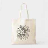 Ik Hou van Mijn Koffie Licht Tote Bag (Voorkant)