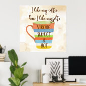 Ik hou van mijn koffie poster (Thuiskantoor)
