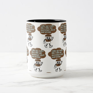 Ik hou van mijn koffie quote tweekleurige koffiemok