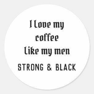 Ik hou van mijn koffie ronde sticker