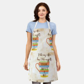 Ik hou van mijn koffie schort (Gedragen)