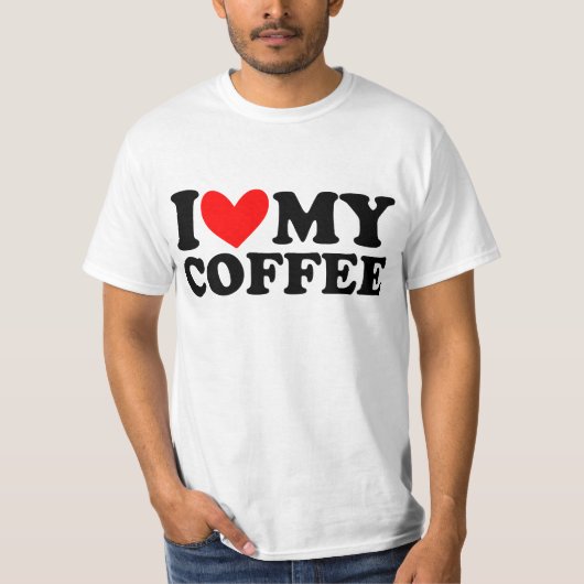 Ik hou van mijn koffie t-shirt (Voorkant)