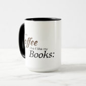 Ik hou van mijn koffie zoals ik van mijn boeken ho mok (Voorkant links)