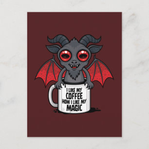 Ik Hou van Mijn Koffie Zoals Ik van Mijn Magie Hou Feestdagenkaart