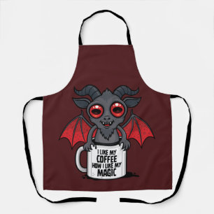 Ik Hou van Mijn Koffie Zoals Ik van Mijn Magie Hou Schort