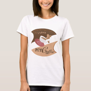 Ik hou van mijn koffiekwinkel, Diner Java Splash T-shirt