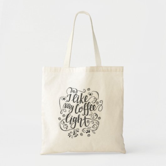 Ik hou van mijn koffielicht tote bag (Voorkant)