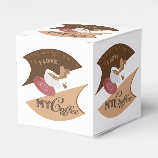 Ik hou van mijn koffieretro Java Bedankdoosjes (Voorkant Zijde)