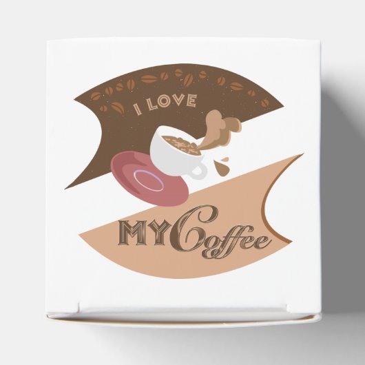 Ik hou van mijn koffieretro Java Bedankdoosjes (Bovenkant)