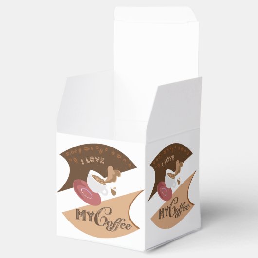 Ik hou van mijn koffieretro Java Bedankdoosjes (Geopend)